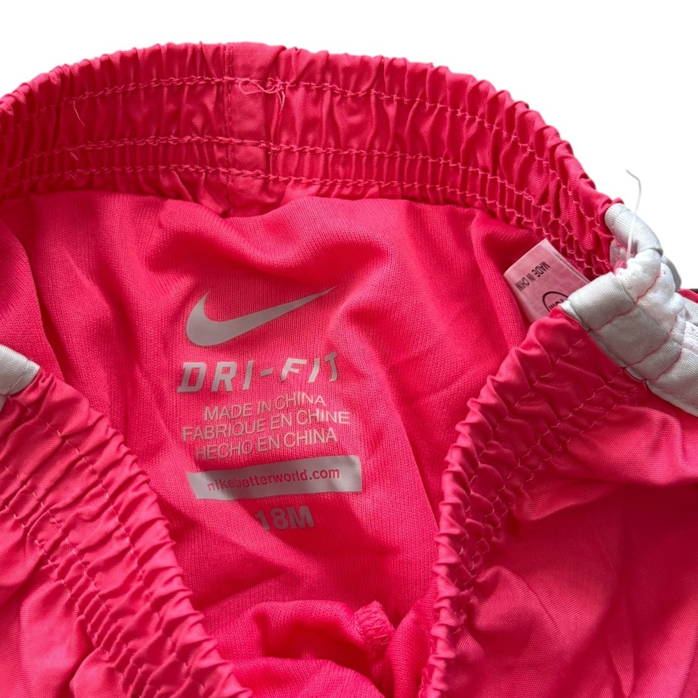 Nike Kids Dri-FIT Running Shorts Pink White Toddler 18M New - Picture 3 of 5